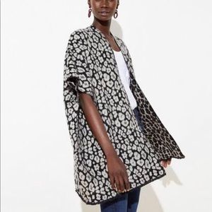 Loft cheetah poncho